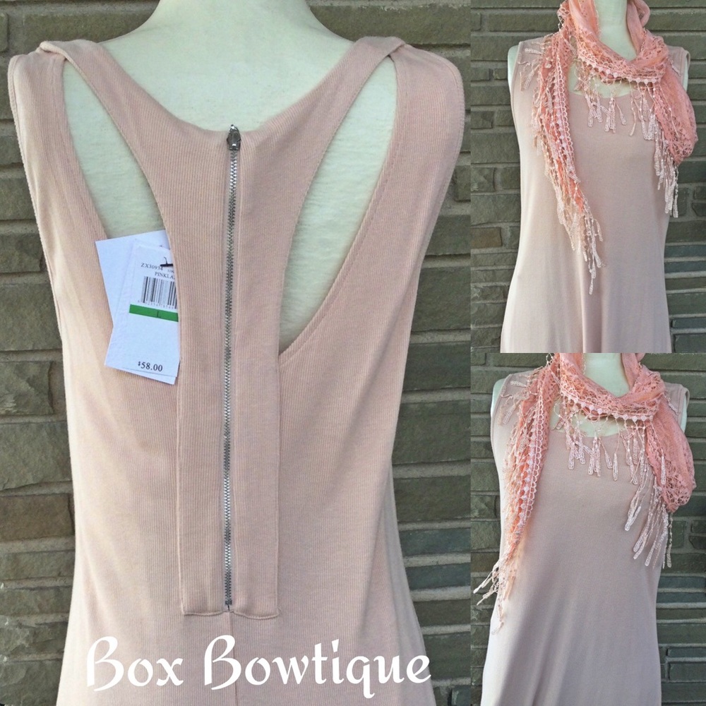 NEW “Pink Latte” Dress with Racer Back & Zipper